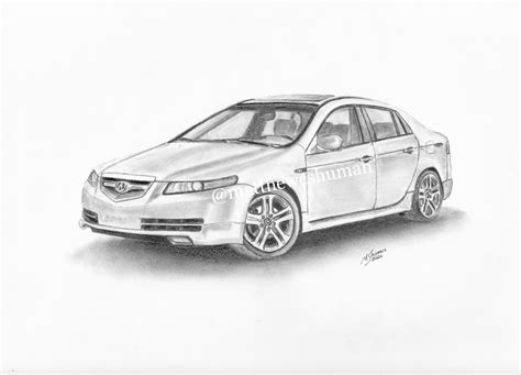 The Timelessly Styled 3g Tl Drawn With A Pencil Acura