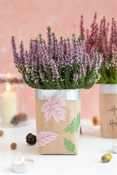 Upcycling Diy Herbstlicher Blumentopf Aus Tetrapack Basteln