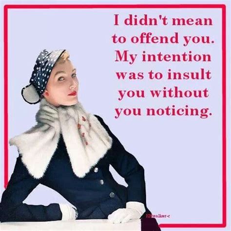 I Didn T Mean To Offend You My Intention Was To Insult You Without You