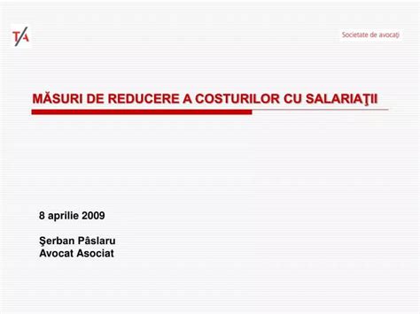 Ppt M Suri De Reducere A Costurilor Cu Salaria Ii Powerpoint