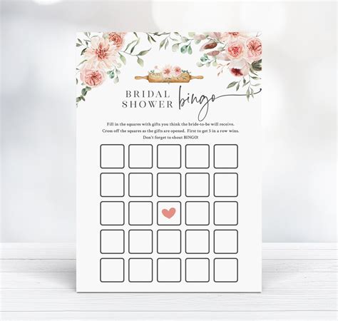 Bridal Shower Bingo Printable Gift Bingo Card All You Knead is Love ...