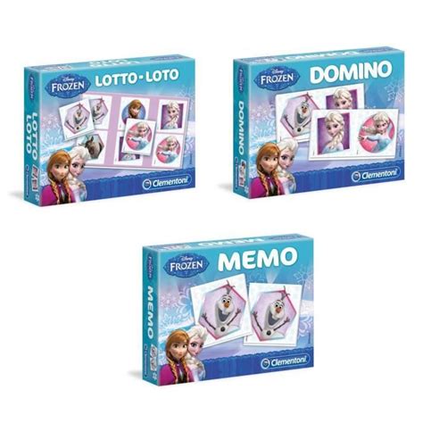 Clementoni Pack La Reine Des Neiges Lot Memo Loto Domino