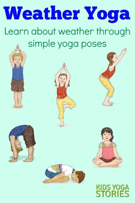 Weather activities for kids yoga printable poster – Artofit