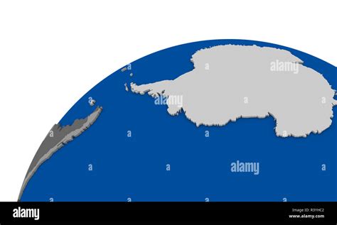 Antarctica on Earth political map Stock Photo - Alamy