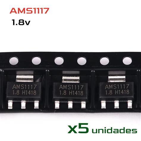 5x AMS1117 SMD REGULADOR DE TENSIÓN 1 8V LOW DROPOUT VOLTAGE REGULATOR