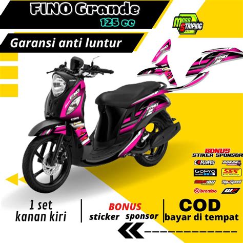 Jual Striping Stiker Lis Variasi Decal Motor YAMAHA FINO 125 Cc GRANDE