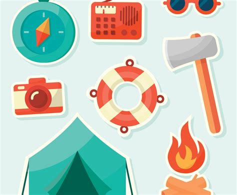 Summer Camp Icon Collection Vector Art And Graphics