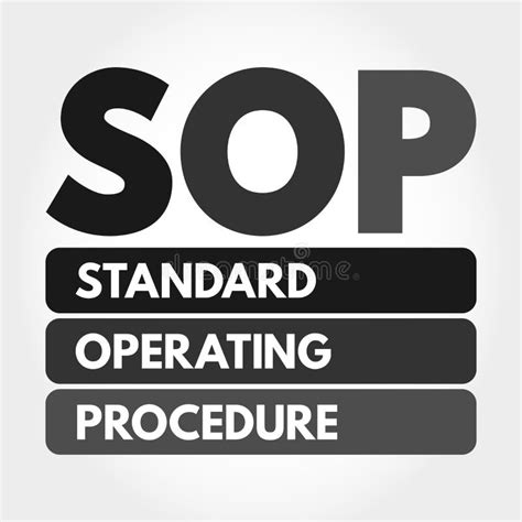 Sop Standard Operating Procedure Acronym Stock Illustration