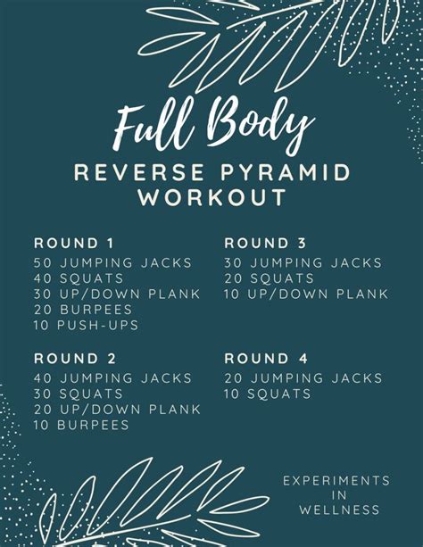 Full Body Reverse Pyramid Workout Experiments In Wellness Effective