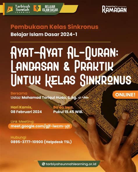 Pembukaan Kelas Sinkronus Belajar Islam Dasar Tarbiyah