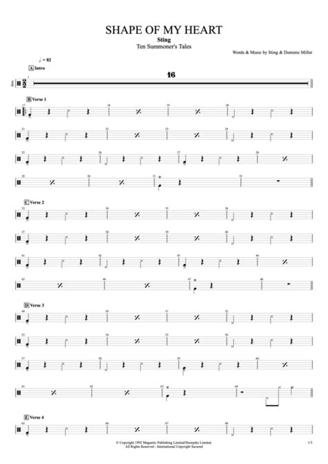 Shape Of My Heart Tab By Sting Guitar Pro Full Score Mysongbook