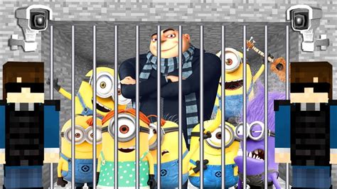 Los Minions Y Gru Presos Minecraft Prison Escape Escapa De La Carcel