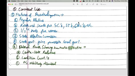 Federalism Class Civics Short Handwritten Notes Youtube