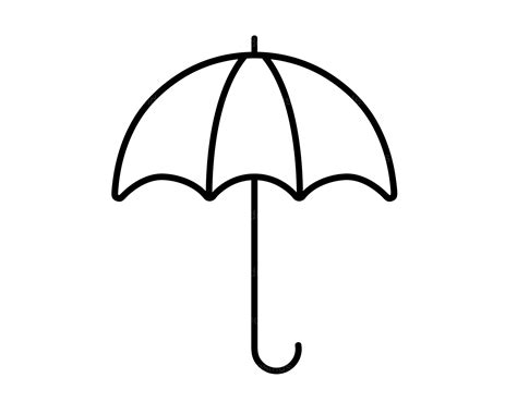 Umbrella Svg Umbrella Outline Cricut Cut File Umbrella Png Etsy