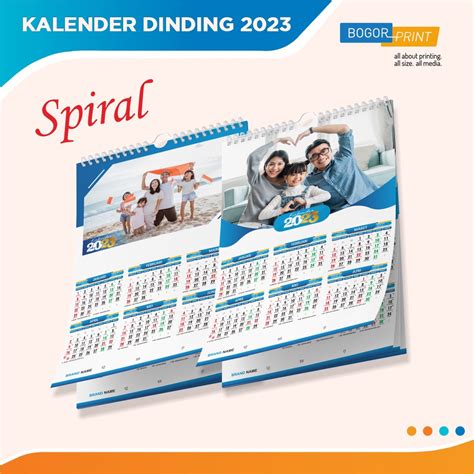 Jual Cetak Kalender Dinding 2024 Custom Art Karton 260 Spiral Custom Shopee Indonesia