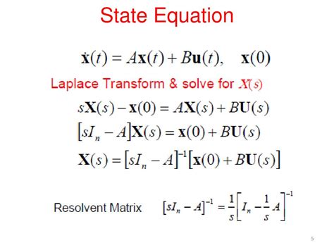 Ppt Solution Of Linear State Space Equations Powerpoint Presentation