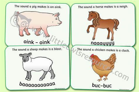 FREE Farm Animal Noises printable Early Years/EY (EYFS) resource/download — Little Owls ...