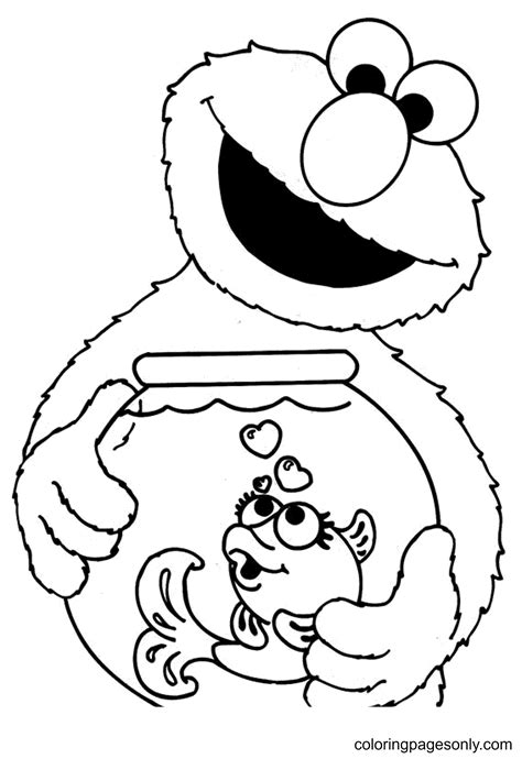 Elmo Free Coloring Page - Free Printable Coloring Pages