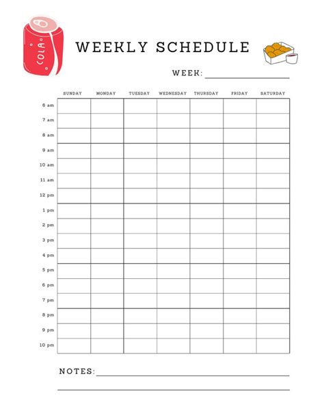 Printable Weekly Schedule