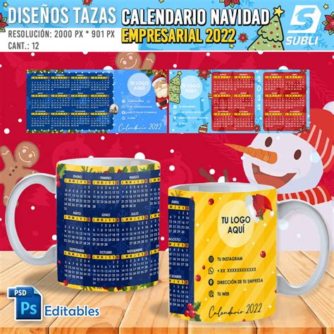 Diseños Cajas para Tazas Navidad SubliPlantillas