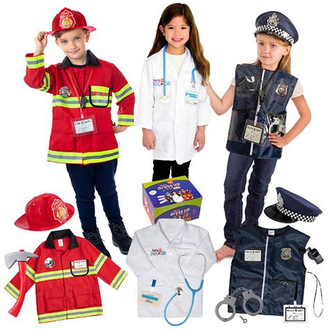 Born Toys Premium 16pcs Costume Dress Up Set For Kids Ages 3 7 Fireman