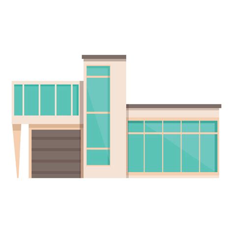 Florida villa icon cartoon vector. Modern building 14384850 Vector Art ...