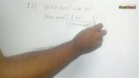 Conversión Manual De Unidades De Milímetros Cuadrados A Metros