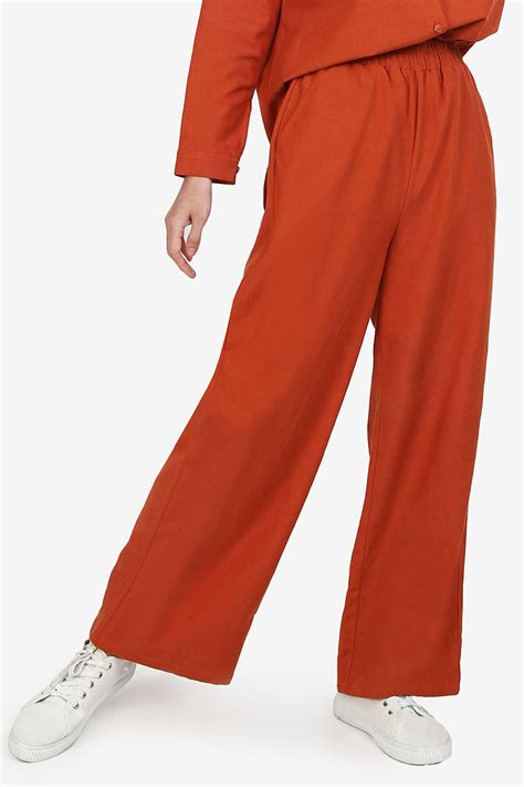 Eldana Wide Legged Pants Terracotta