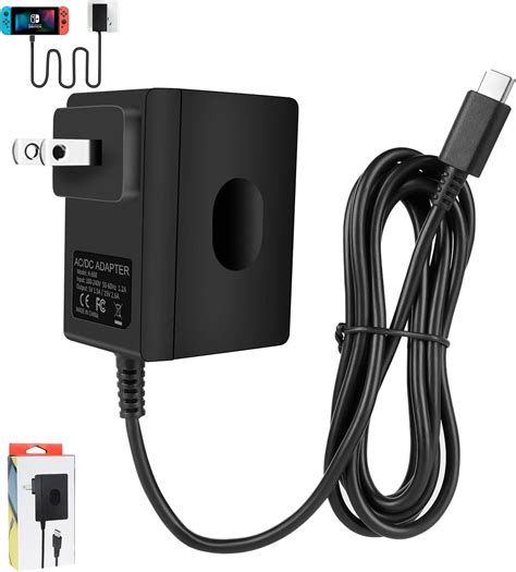 Charger For Nintendo Switch 39w Ac Adapter Fast Charging