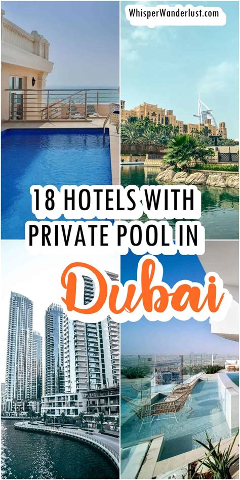 Top 18 Hotels with private pool in Dubai