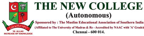 The New College, Chennai, Wanted Teaching Faculty - Faculty Teachers