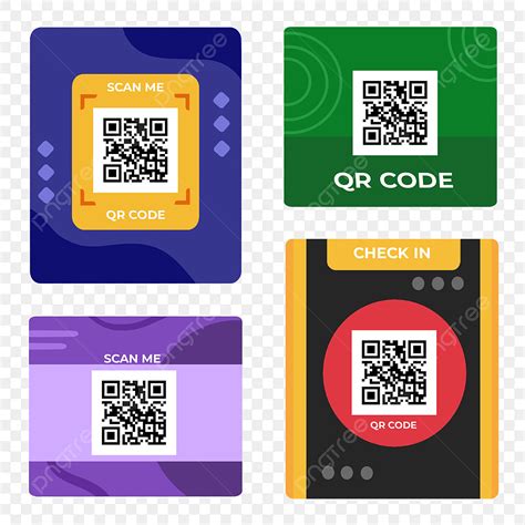 Hình ảnh Bộ Mã Qr Mẫu Nhãn Hình Chữ Nhật PNG Mã Nhãn Mã Vạch PNG