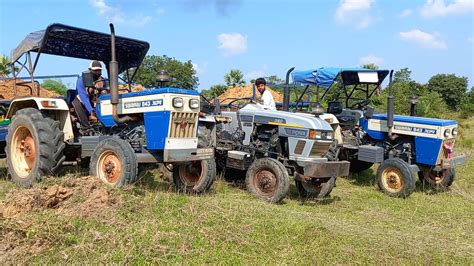 Jcb Machine Cartoon Loading Soil On Eicher And Swaraj Tractors Toys