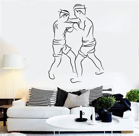 Vinyl Decal Fight Boxing Martial Arts Jiu Jitsu MMA Wall Stickers Mural