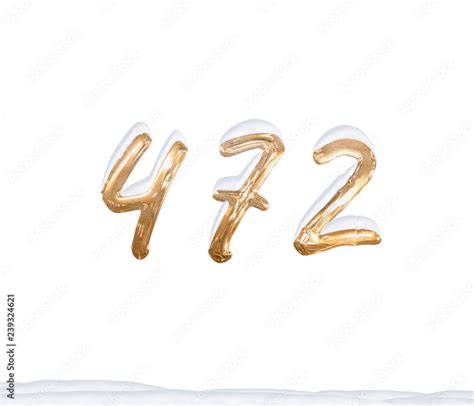 gold number   snow  white background stock illustration