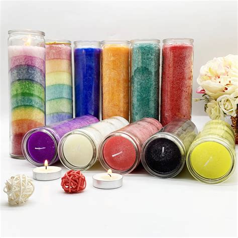 Wholesale Cheap Price 7 Days Votive Candles Spiritual Candles Church Prayer Religious Glass Jar