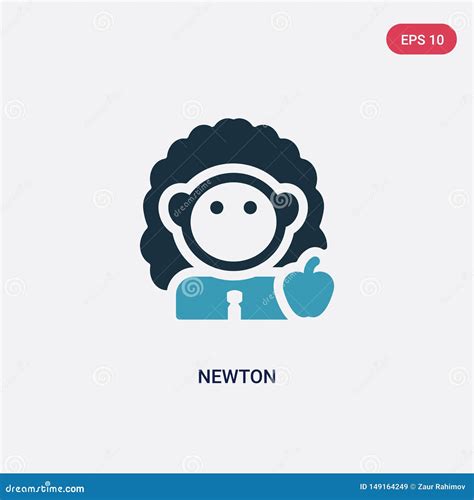 Two Color Newton Vector Icon from Science Concept. Isolated Blue Newton Vector Sign Symbol Can ...