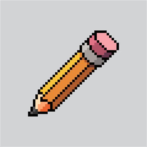 Pixel art illustration Pencil. Pixelated Pencil. Pencil office icon ...