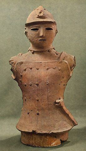 The Kofun Period Art Haniwa Terracotta Clay Figure The Man Who Has