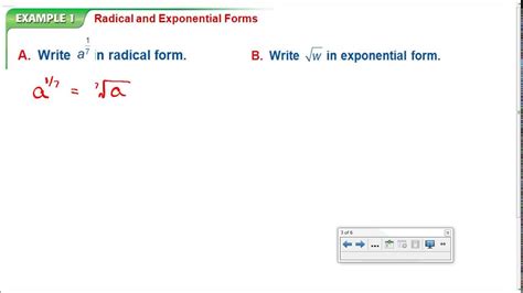 Algebra 2 Lesson 6 6a Rational Exponents Youtube