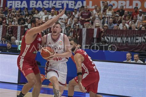 Fiba World Cup Latvia Kalahkan Lebanon Antara Foto