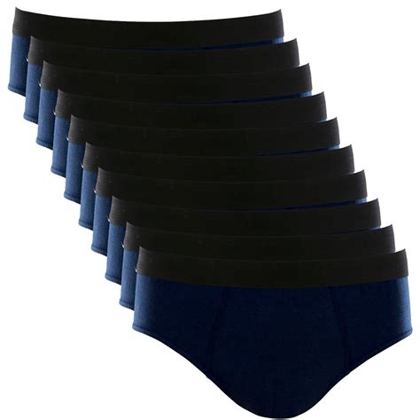 Kit Cuecas Slip Cotton Basic Masculina Part B Azul Marinho Em