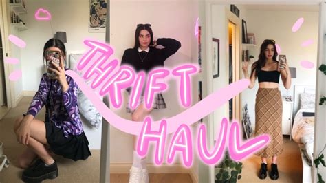 Thrift With Me Thrifting Fall Clothing Plus Try On Haul Youtube