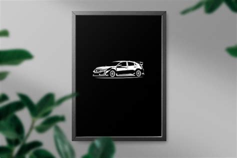 Civic Type R Silhouette Vector Graphic Clipart For Cricut Png Pdf Svg