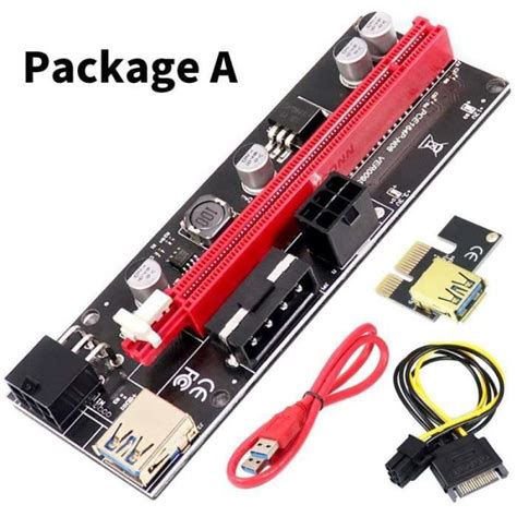 CS 11662 Carte d extension Riser VER009S PCI e PCI Express 1X à 16X