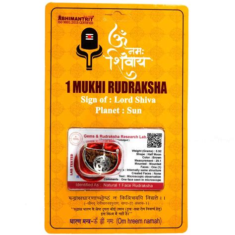 Buy 100% Original 1 Mukhi Rudraksha Online at Low Price in India ...