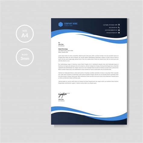 Professional Letterhead Design Modern And Stylish Template