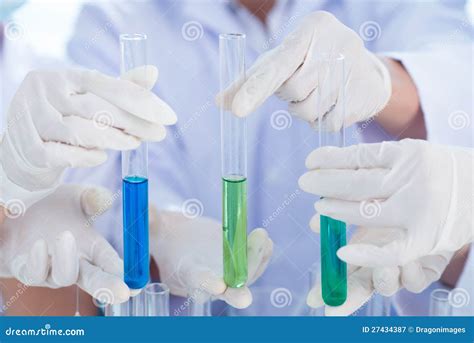 Three Test Tubes Stock Image Image Of Biotechnology 27434387