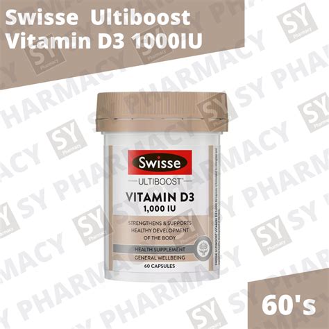 Swisse Ultiboost Vitamin D3 1000iu 60s Exp 112024 Shopee Malaysia