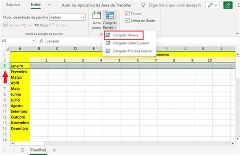 Como Congelar Uma Linha No Excel CCM